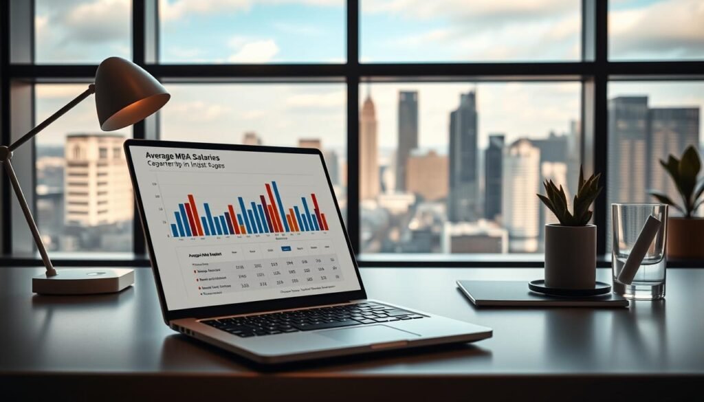 average MBA salary USA by industry