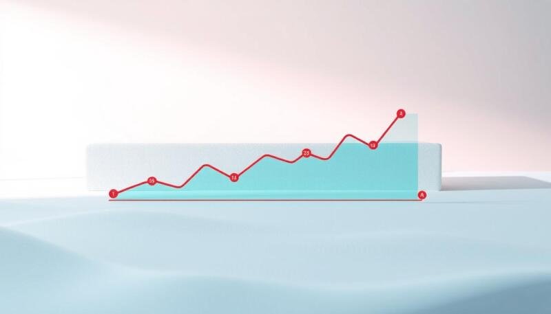 A vibrant, data-driven visualization of interest rate trends for high-yield savings accounts in the USA, set against a clean, minimal backdrop. In the foreground, a stylized line graph depicts the annual percentage yield (APY) fluctuations over time, with clear markers highlighting key points of interest. The middle ground features subtly textured surfaces that evoke the financial industry, while the background offers a serene, gradient-based color scheme that provides a sense of stability and sophistication. Illuminated by soft, directional lighting that casts subtle shadows, the overall composition conveys a sense of analytical depth and forward-looking optimism for the future of high-yield savings in the United States.