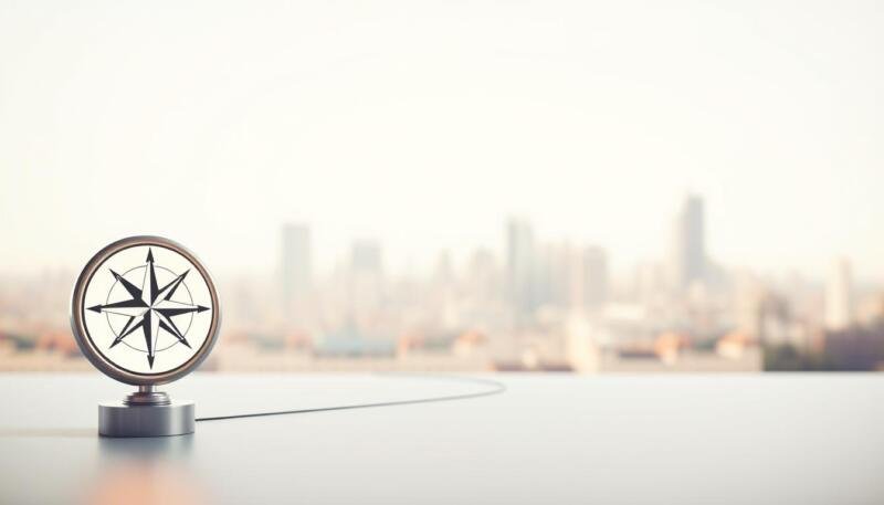 A detailed, step-by-step career planning roadmap for students in the U.S., set against a softly lit, clean, minimalist background. In the foreground, a stylized compass icon points the way, while middle-ground depicts a series of interconnected steps leading to various career milestones. The background features a gently blurred cityscape, symbolizing the diverse opportunities available. The overall mood is one of guidance, clarity, and a sense of purpose, conveying the idea of a well-structured approach to navigating one's professional future. A detailed, step-by-step career planning roadmap for students in the U.S., set against a softly lit, clean, minimalist background. In the foreground, a stylized compass icon points the way, while middle-ground depicts a series of interconnected steps leading to various career milestones. The background features a gently blurred cityscape, symbolizing the diverse opportunities available. The overall mood is one of guidance, clarity, and a sense of purpose, conveying the idea of a well-structured approach to navigating one's professional future.